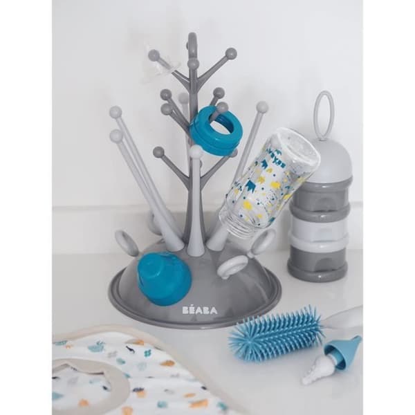 BEABA Födelsedosa (Grå trädflaskdropp / Ljus / mörk dimdoseringslåda / Silikonflaskborste / Tropiskt tygslab)