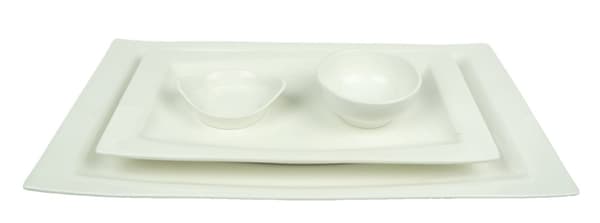 Porcelænsstartsæt - Tallerkener og soya, perfekt til sushi - NR005 - 16 dele