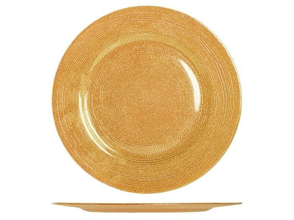 H-h fat set 6 sottopiatti blank i glas colorato cm 32