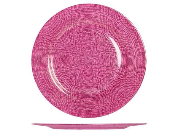 H-h fat set 6 sottopiatti blank i glas colorato cm 32
