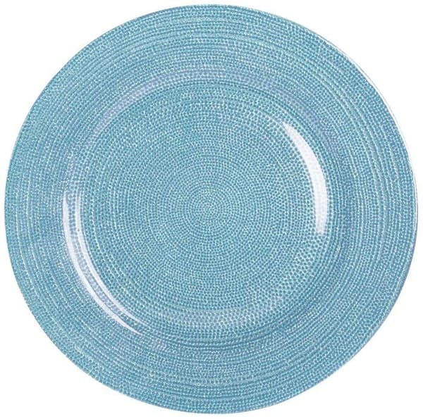 H-h fat set 6 sottopiatti blank i glas colorato cm 32