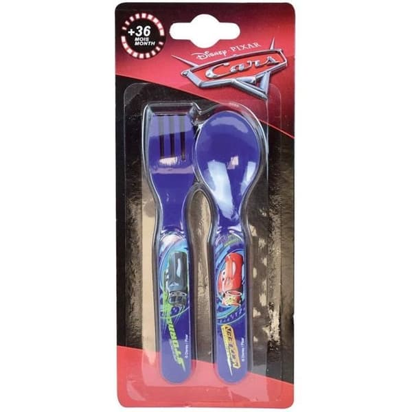 Disney Cars servisset för barn - FUN HOUSE - 006378 - Glas, djup tallrik, glas med sugrör och 2 bestickset