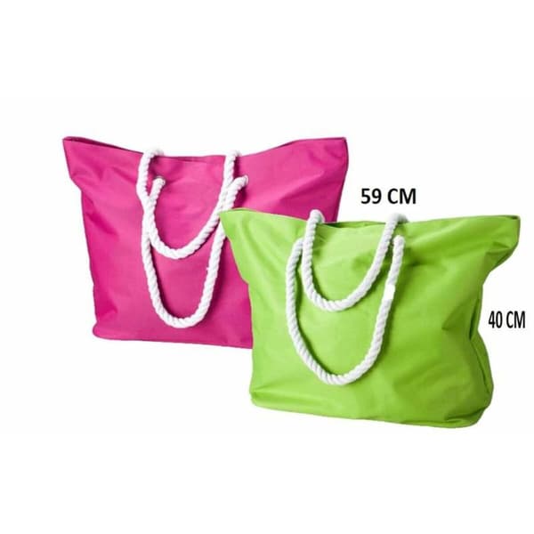 Strandtaske Grøn Pink Oxford 59 x 19 x 40 cm