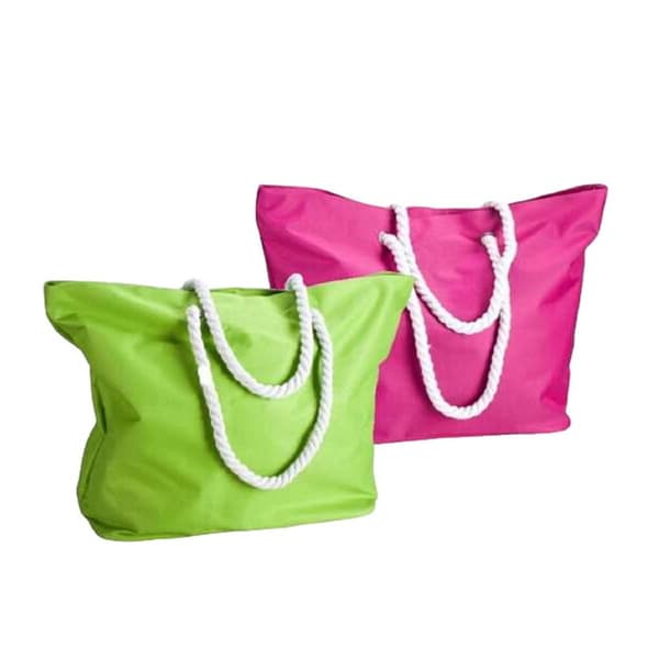 Strandtaske Grøn Pink Oxford 59 x 19 x 40 cm
