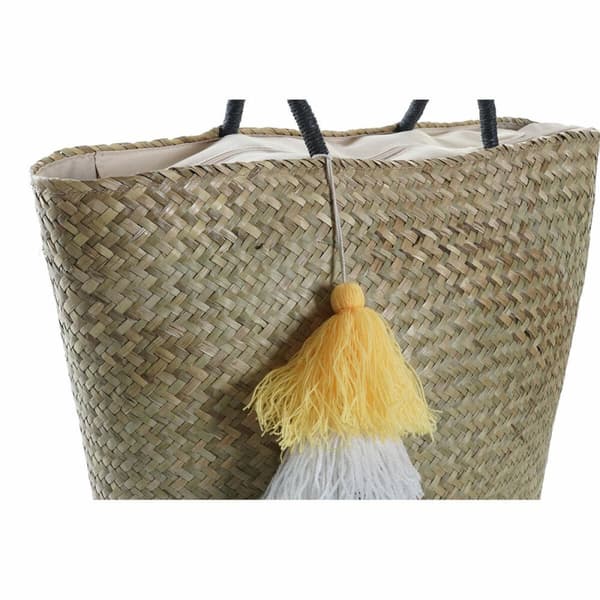 Strandväska DKD Home Decor Orange Naturell Marinblå Fibrer 49 x 18 x 37 cm (2 antal)