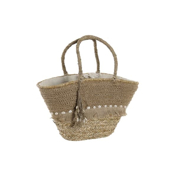 Strandväska DKD Home Decor 53 x 15 x 51,5 cm Naturell Sjögräs