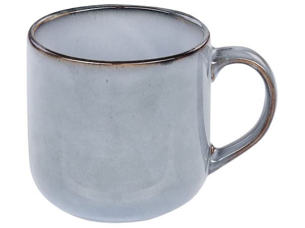 Set om 16 delar Ljusblått stengods Kaolin Handgjord Reaktiv glasyr Finish Servering för 4 personer Hammareffekt Kök Matsal