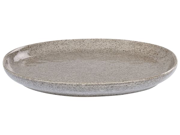 Set om 16 delar Grått stengods Kaolin Handgjord Reaktiv glasyr Finish Servering för 4 personer Hammareffekt Kök Matsal