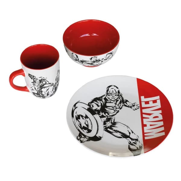 Marvel Logo Dinner Set (Pack Of 3)