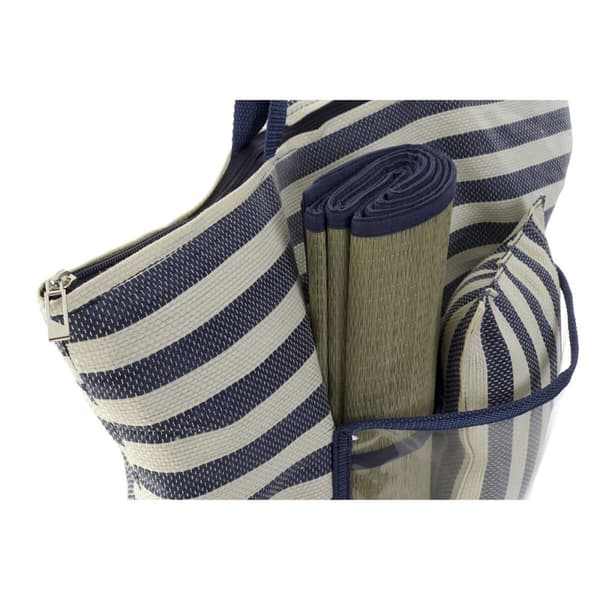 Strandväska DKD Home Decor 55 x 17 x 35 cm Kanvas Röd Blå PVC (2 antal)