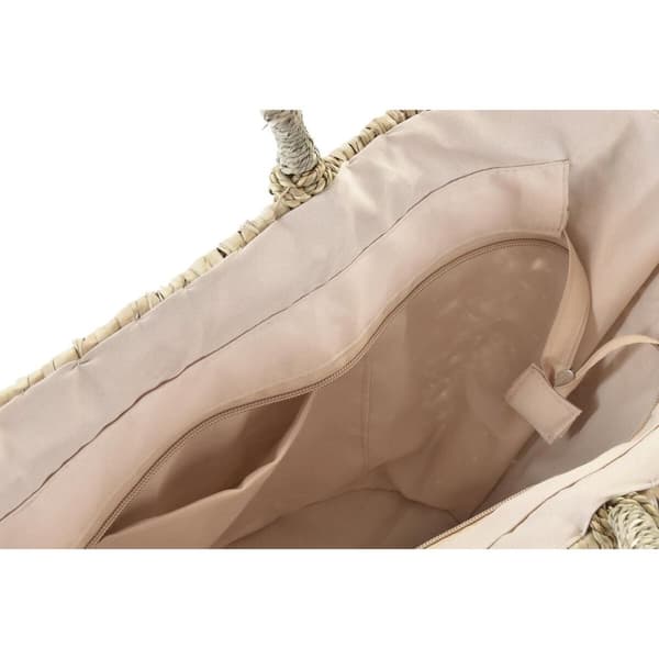 Laukku DKD Home Decor Valkoinen Monivärinen Luonnollinen Metalli 59 x 16 x 30 cm
