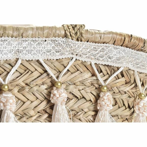 Laukku DKD Home Decor Valkoinen Monivärinen Luonnollinen Metalli 59 x 16 x 30 cm