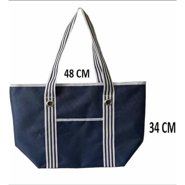 Strandtaske Mørkeblå Oxford 48 x 18 x 34 cm