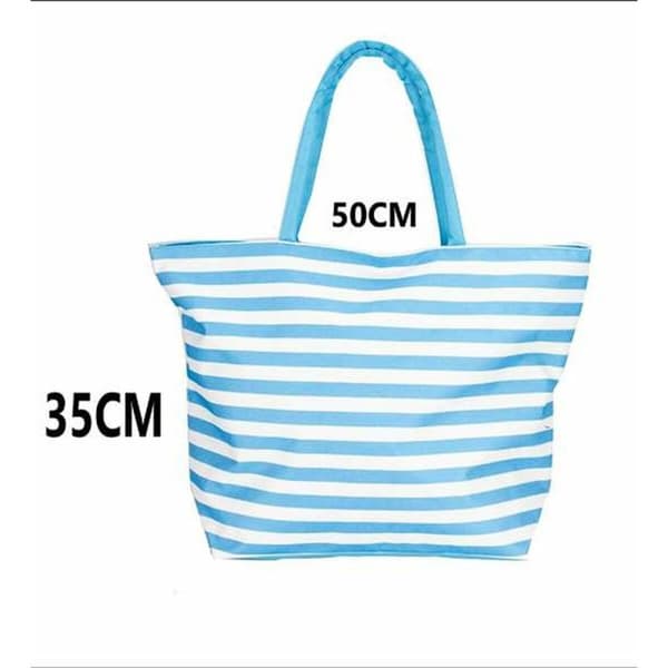 Strandtaske Bismark Blå Pink Oxford 50 x 16 x 35 cm