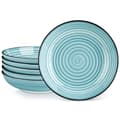 Miniatyrbild 2 av 2: Keramiska Dessertskålar, Handmålade Spiraldesign, 6-delars Set,Beige 6-delarsset