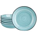 Miniatyrbild 1 av 2: Keramiska Dessertskålar, Handmålade Spiraldesign, 6-delars Set,Beige 6-delarsset