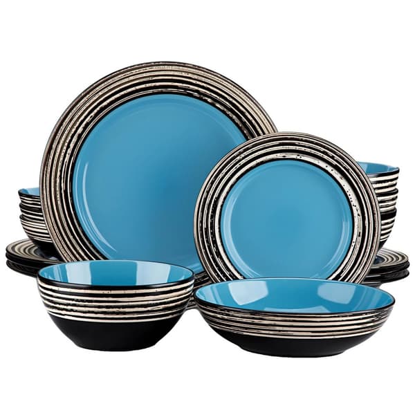 Stengodsservis, Elegant Design, Komplett 16/32 Delars Set,Grå, 16 st