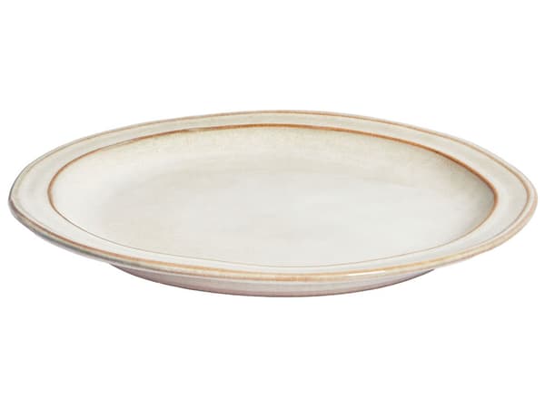 Sett med 12 Deler Lysebeige Steintøy Kaolin Håndlaget med Reaktiv Glasur Finish Service til 4 Personer Kjøkken Spisestue