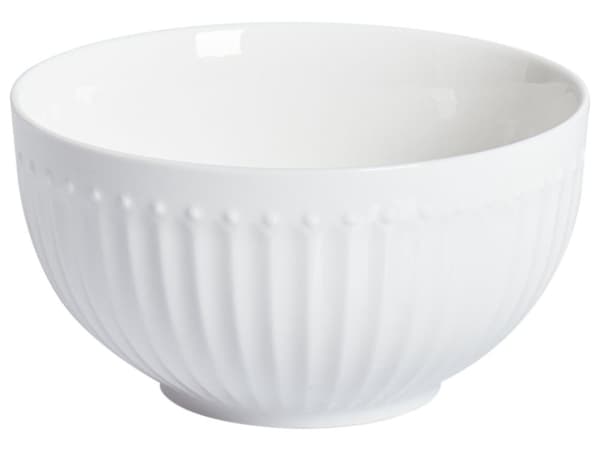 Set om 16 Delar Vitt Porslin Kaolin Handgjort Glansig Finish Service för 4 Personer Klassisk Design Kök Matsal
