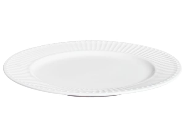 Set om 16 Delar Vitt Porslin Kaolin Handgjort Glansig Finish Service för 4 Personer Klassisk Design Kök Matsal