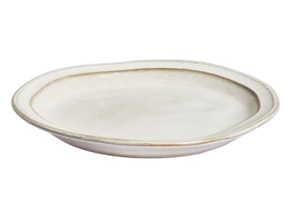 Set om 12 Delar Ljusbeige Stengods Kaolin Handgjort Reaktiv Glasyr Finish Service för 4 Personer Kök Matsal