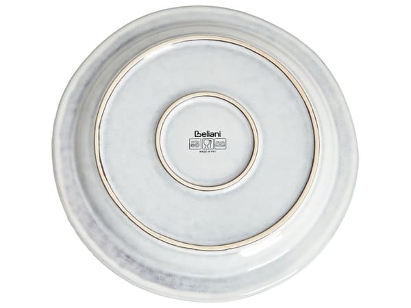 Set om 12 Delar Ljusgrått Stengods Kaolin Handgjort Reaktiv Glasyr Finish Service för 4 Personer Kök Matsal