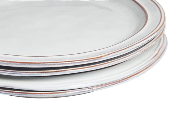 Set om 12 Delar Ljusgrått Stengods Kaolin Handgjort Reaktiv Glasyr Finish Service för 4 Personer Kök Matsal