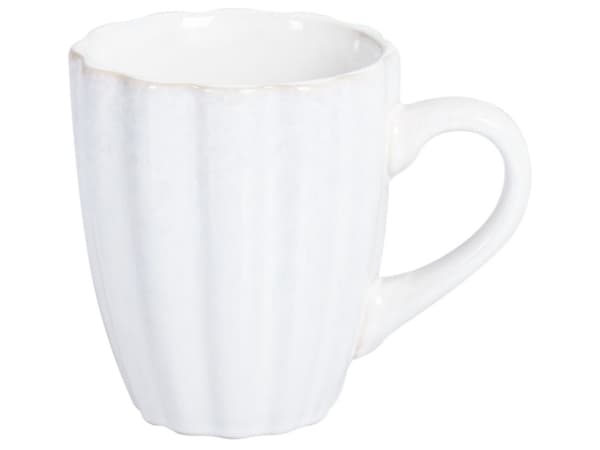 Set om 16 Delar Vitt Stengods Kaolin Handgjort Reaktiv Glasyr Finish Service för 4 Personer Hammareffekt Kök Matsal