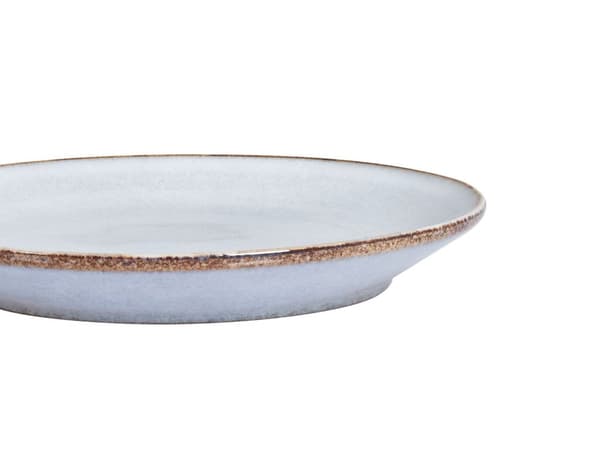 Sett med 4 Desserttallerkener Lyseblått Steintøy Kaolin Håndlaget Reaktiv Glasur Finish Dessert tallerken Kjøkken Spisestue