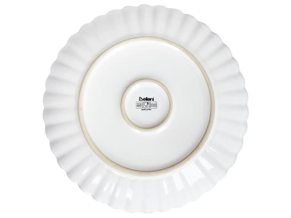 Set med 4 Assietter Vit Stengods Kaolin Handgjord Reaktiv Glasyr Finish Dessert Tallrik Kök Matsal
