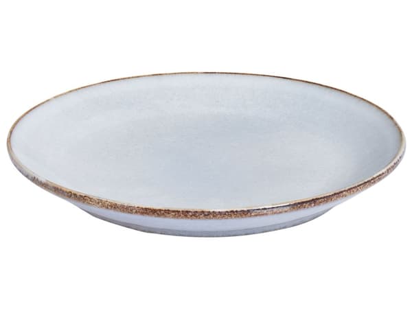 Set med 4 Assietter Ljusblå Stengods Kaolin Handgjord Reaktiv Glasyr Finish Dessert Tallrik Kök Matsal