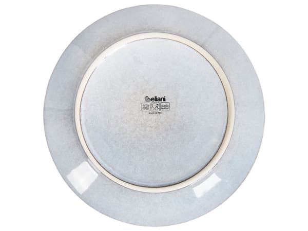 Set med 4 Assietter Ljusblå Stengods Kaolin Handgjord Reaktiv Glasyr Finish Dessert Tallrik Kök Matsal