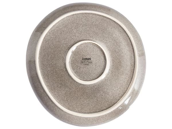 Set med 4 Assietter Grå Stengods Kaolin Handgjord Reaktiv Glasyr Finish Dessert Tallrik Kök Matsal