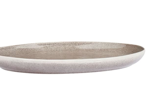 Set med 4 Assietter Grå Stengods Kaolin Handgjord Reaktiv Glasyr Finish Dessert Tallrik Kök Matsal