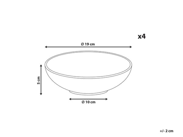 Set med 4 Djupa Tallrikar Mörkgrönt Stengods Kaolin Handgjord Reaktiv Glasyr Finish Pastaskålar Kök Matsal