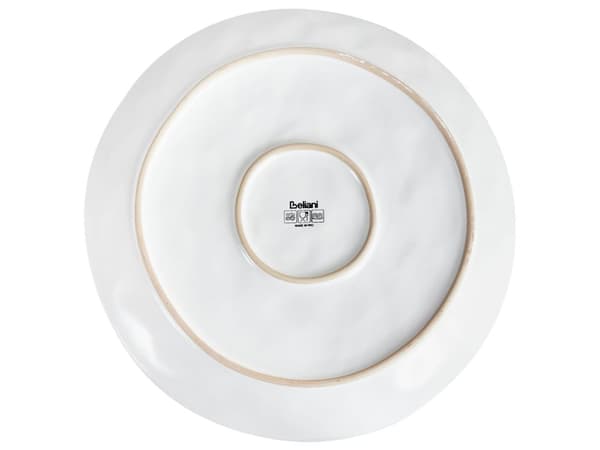 Set med 4 Assietter Ljusgrått Stengods Kaolin Handgjord Reaktiv Glasyr Finish Dessert Tallrik Kök Matsal