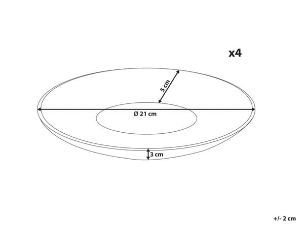 Dessert Tallerken Hvid Stentøj 21 cm sæt af 4 Frokosttallerkener Riflet Forretstallerken Håndlavet Kagetallerken Plisse Design Stel