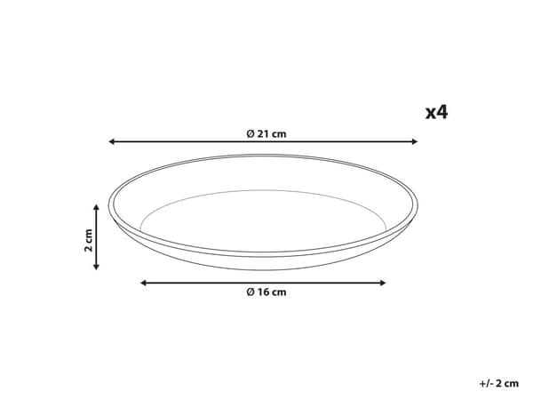 Dessert Tallerken Lysegrå Stentøj 21 cm sæt af 4 Frokosttallerkener Reaktiv Glasur Forretstallerken Håndlavet Kagetallerken Design Stel