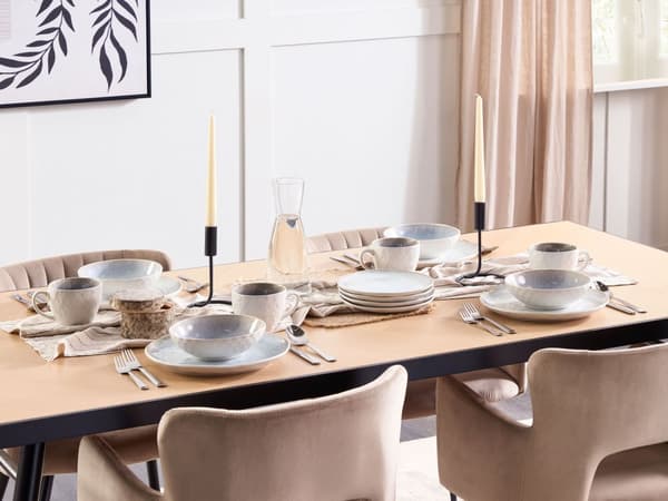 Skåle Lysegrå Stentøj 18 cm sæt af 4 Små Morgenmadsskåle Håndlavet Suppeskåle Design Keramikskåle Dybe Salatskåle Bowls Stel