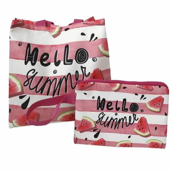 Strandtaske Secaneta 48 x 33 x 14 cm Vandmelon
