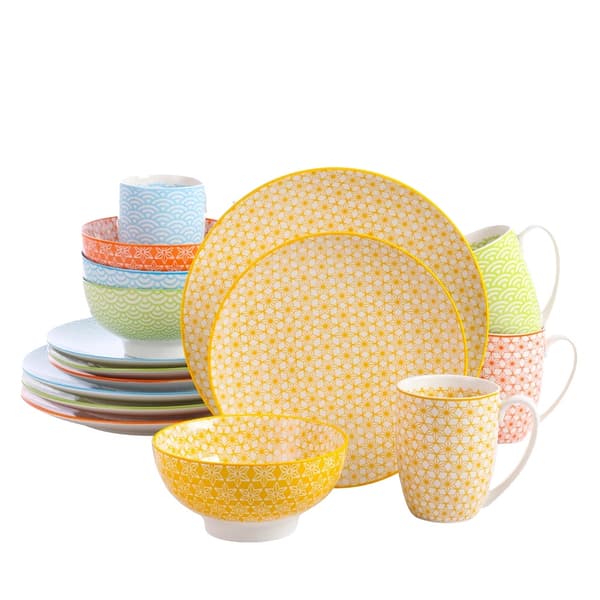 Vancasso Porcelænsservice, Miljøvenligt Materiale, Scenisk Mønsterdesign,16-Stykke