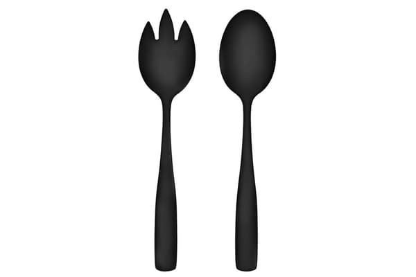 Maku Basic Salatbestik, stål, sort, mat