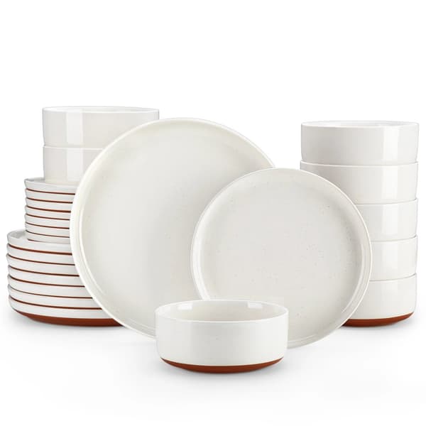 Stengodsservis, Solid Design, För 4 personer,Vit 24 Delar