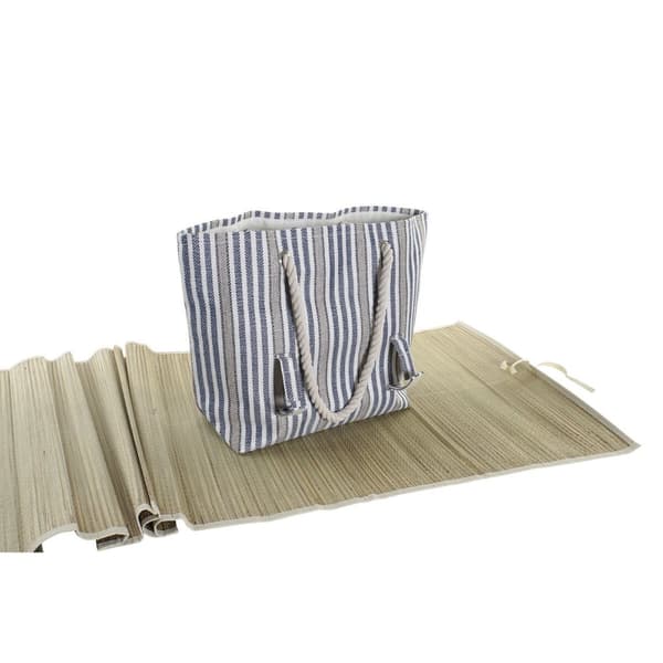 Strandväska DKD Home Decor Röd Blå Polyester (50 x 16 x 36 cm) (2 antal)