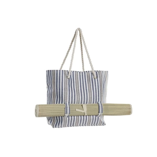 Strandväska DKD Home Decor Röd Blå Polyester (50 x 16 x 36 cm) (2 antal)