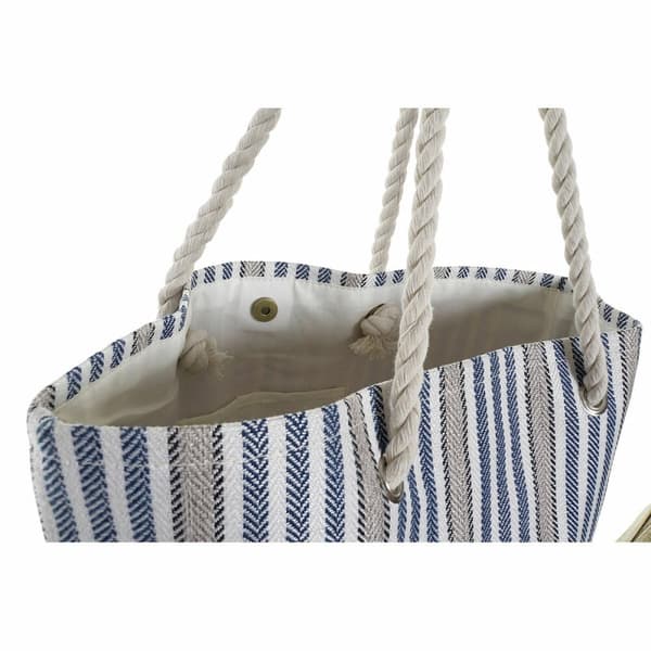 Strandväska DKD Home Decor Röd Blå Polyester (50 x 16 x 36 cm) (2 antal)