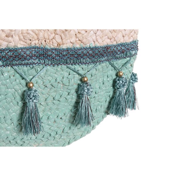 Skuldertaske DKD Home Decor Natur Grå Polyester Mint Fiber (39 x 9 x 48 cm) (2 enheder)
