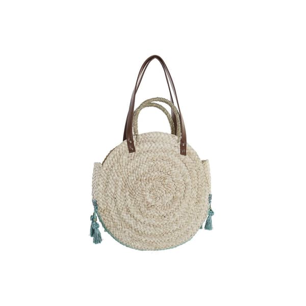 Skuldertaske DKD Home Decor Natur Grå Polyester Mint Fiber (39 x 9 x 48 cm) (2 enheder)