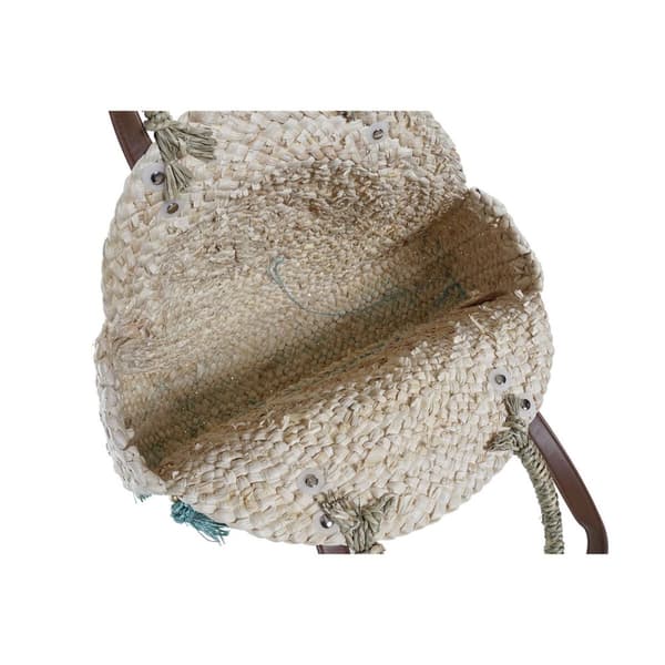 Skuldertaske DKD Home Decor Natur Grå Polyester Mint Fiber (39 x 9 x 48 cm) (2 enheder)