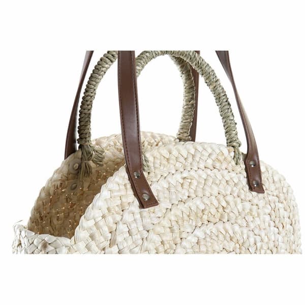 Skuldertaske DKD Home Decor Natur Grå Polyester Mint Fiber (39 x 9 x 48 cm) (2 enheder)